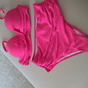 SHEIN Vibrant Pink Swimwear